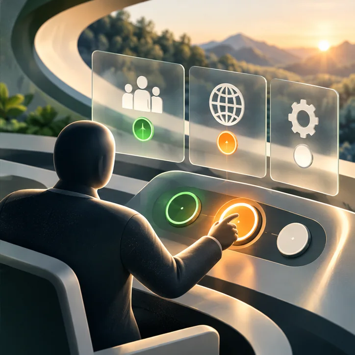 Supporting illustration for Pilot realistic journeys, not isolated screens